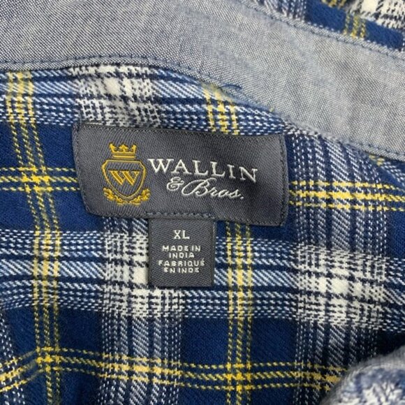 WALLIN & BROS Plaid Print Flannel Slim Fit Shirt - Picture 5 of 6